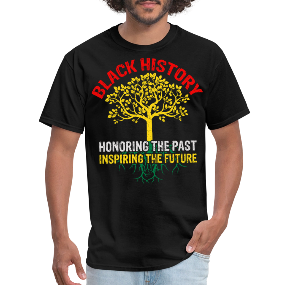 Honoring Black History Shirt Inspiring the Future Unisex T-Shirt - black