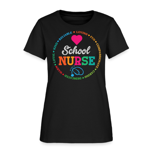 School Nurse Appreciation Gift T-Shirt - black