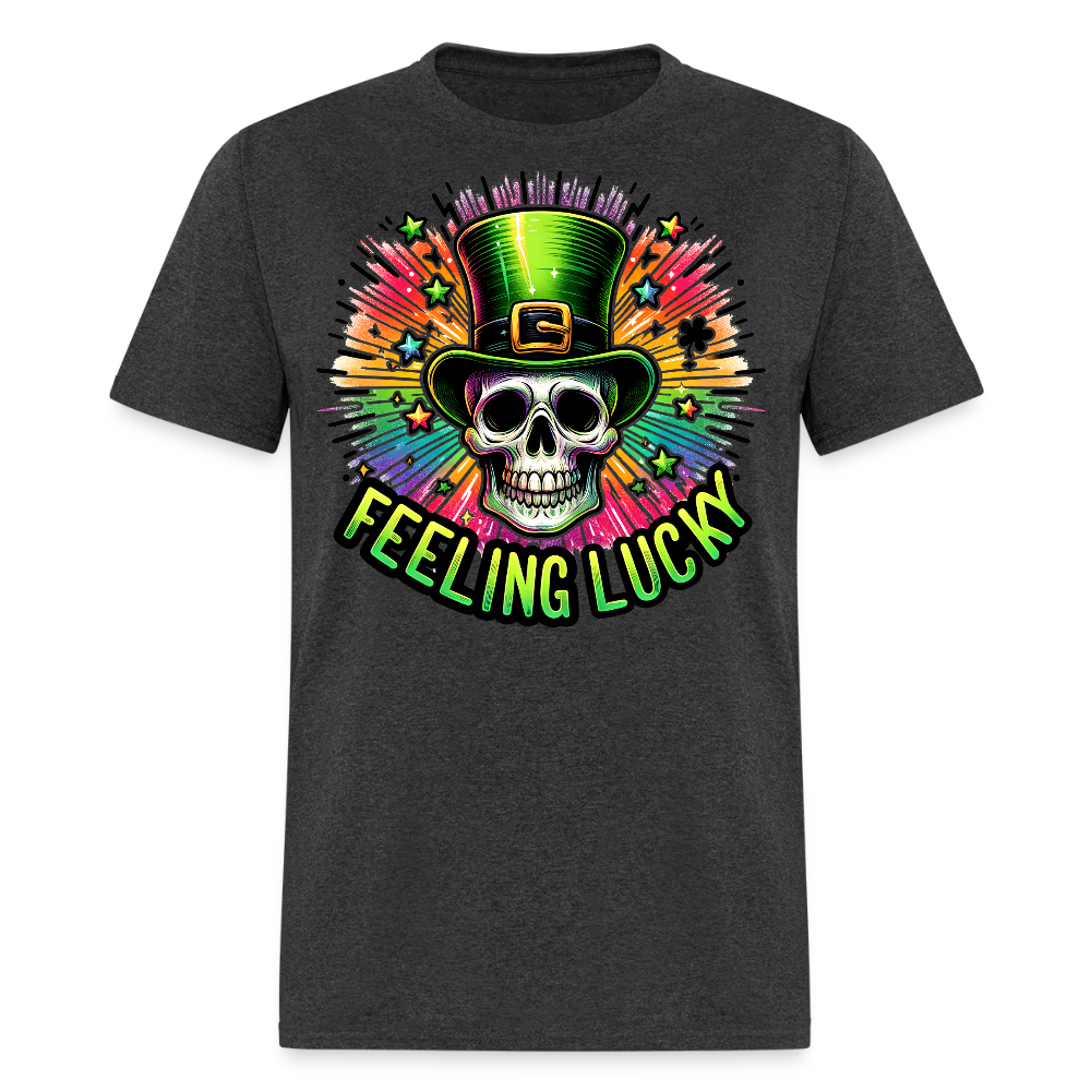 Feeling Lucky Graphic Tee For St Paddy’s T-shirt - heather black