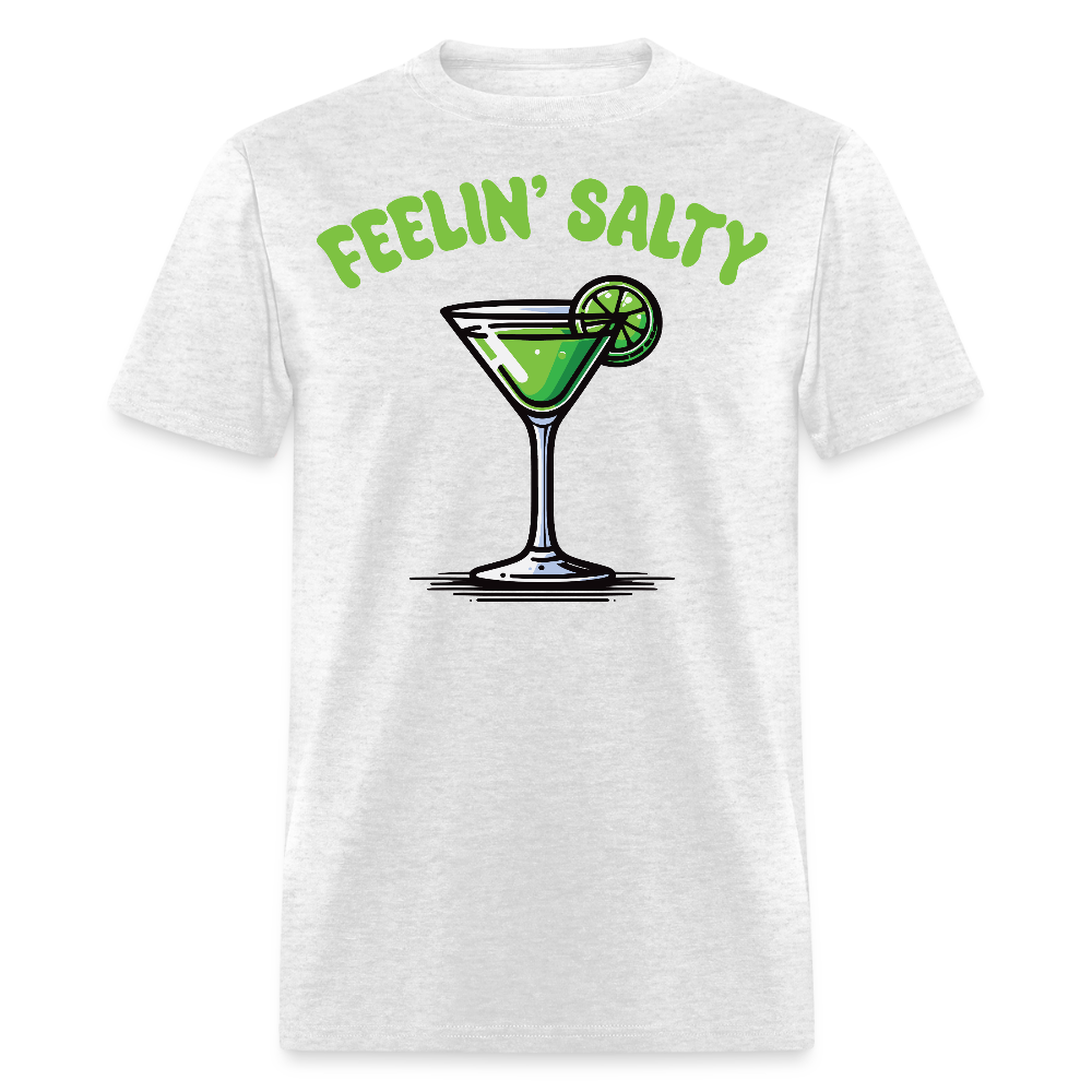 Feelin’ Salty Margarita Graphic Tee Mexican Fiesta Drinking T-shirt - light heather gray