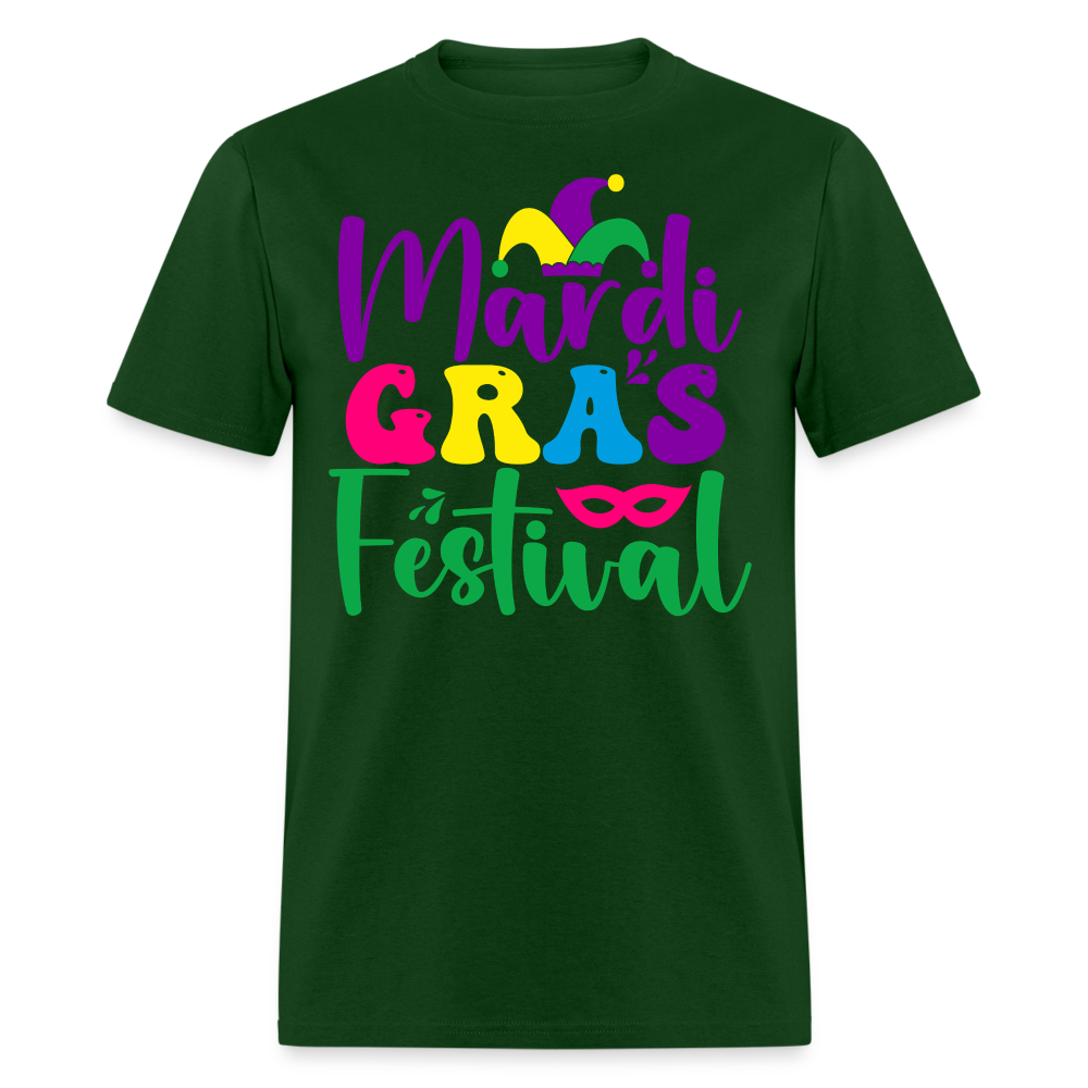 Funny and Stylish Mardi Gras Celebration Unisex T-shirt - forest green