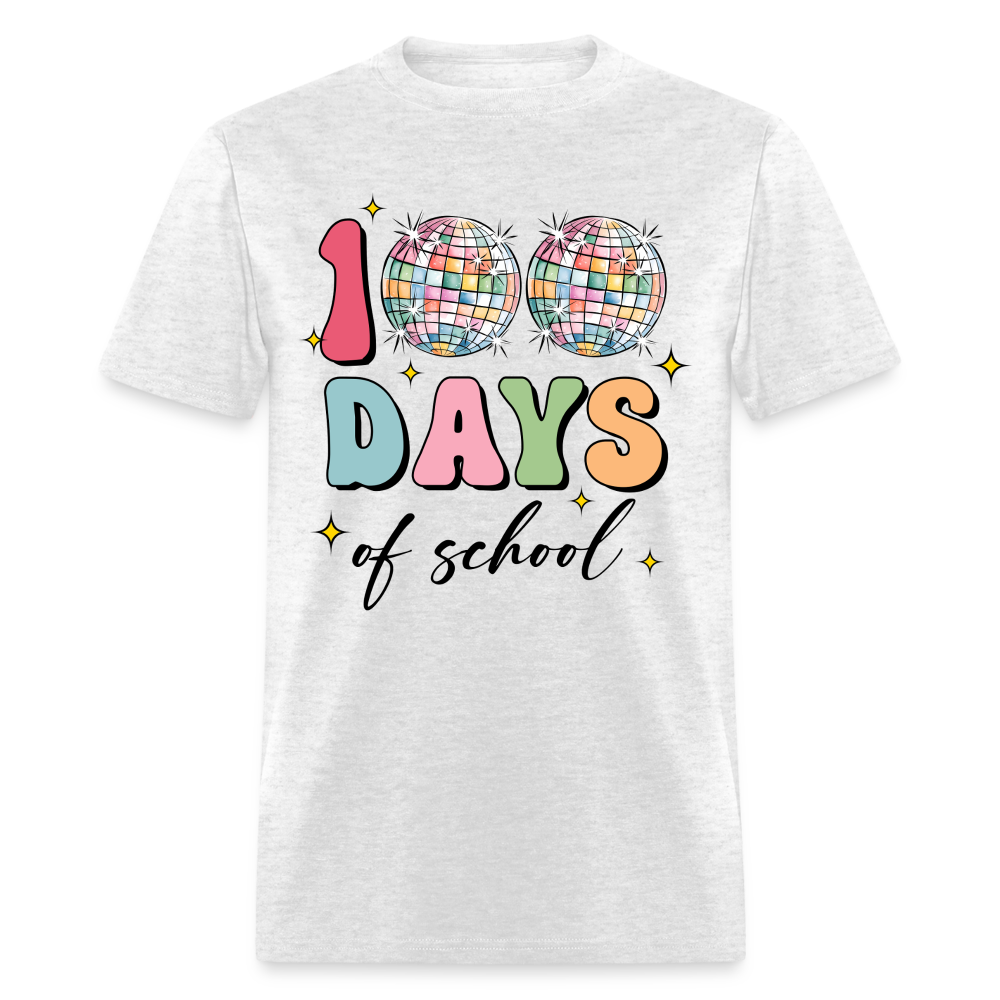 Colorful Teacher Appreciation Gifts Best 100Days Of School T-shirt - light heather gray