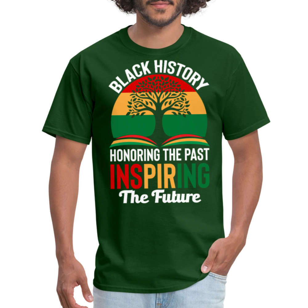 Honoring Black History Inspirational Unisex T-shirt - forest green