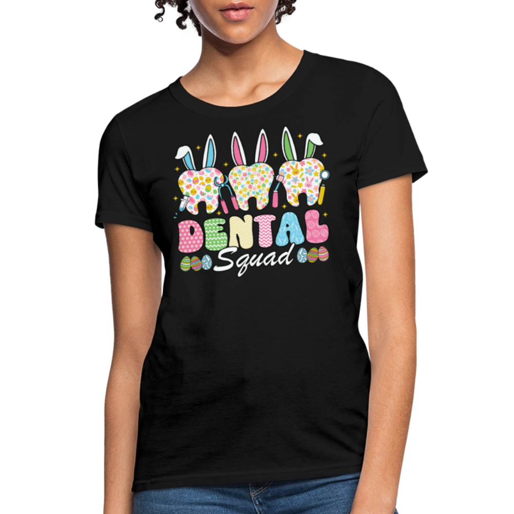 Dental Squad Funny Dentist Easter T-Shirt - black