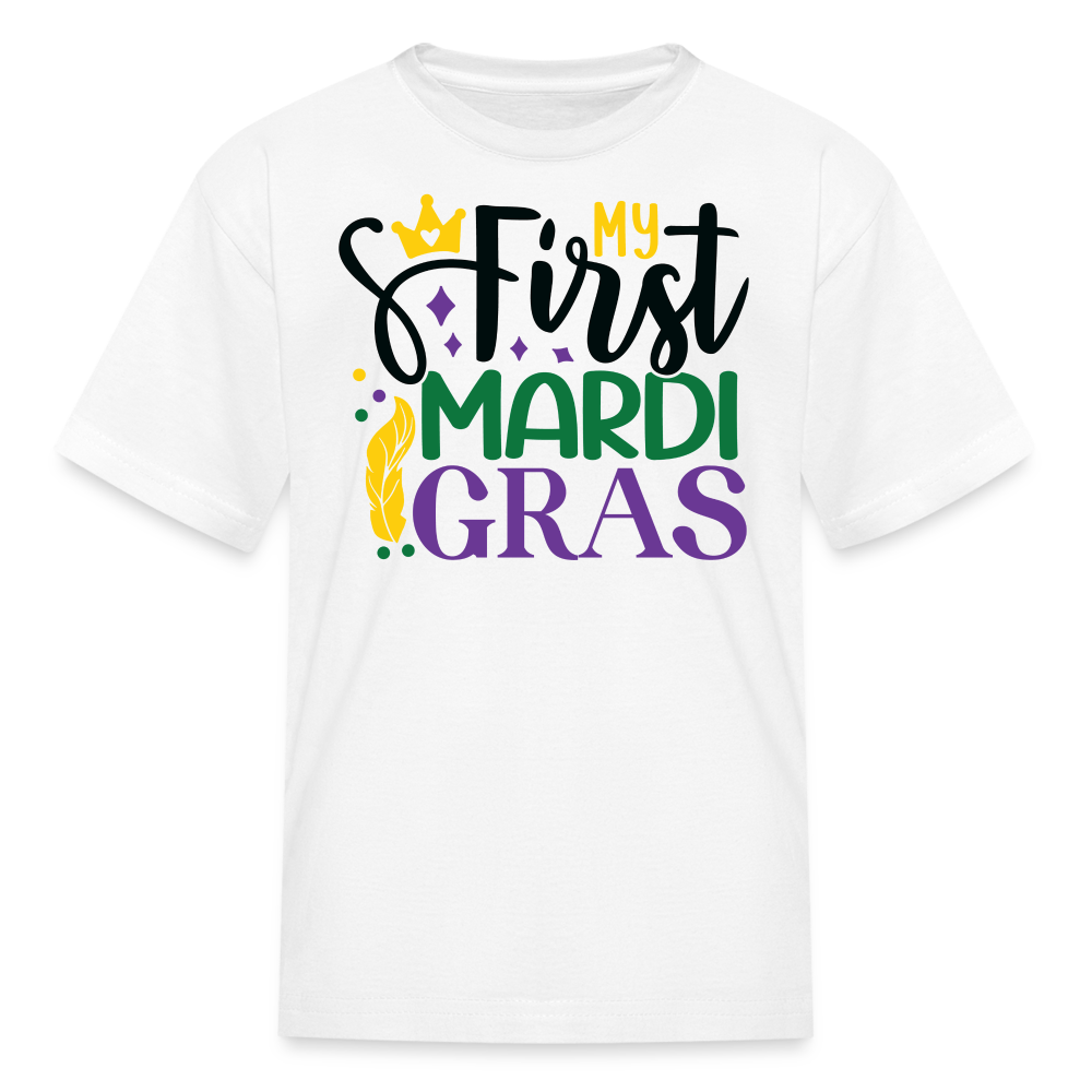 First Mardi Gras Celebration Gift Baby’s First Fat Tuesday T-shirt - white