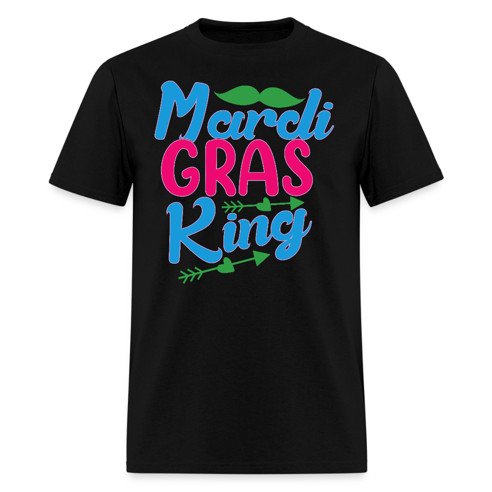 Mardi Gras King Shirt For Men Funny Mardi Gras Party T-shirt - black
