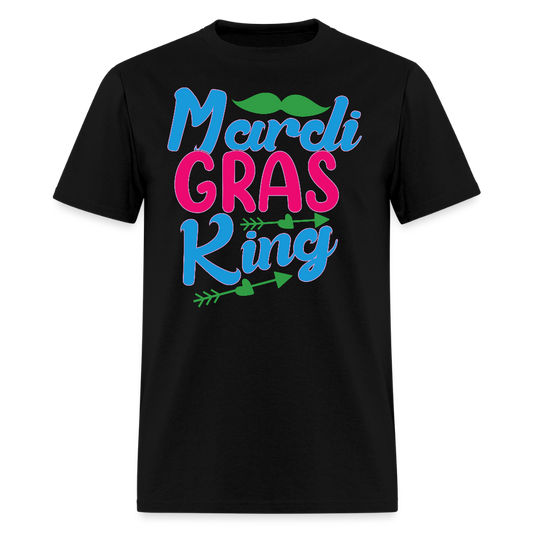 Mardi Gras King Shirt For Men Funny Mardi Gras Party T-shirt - black