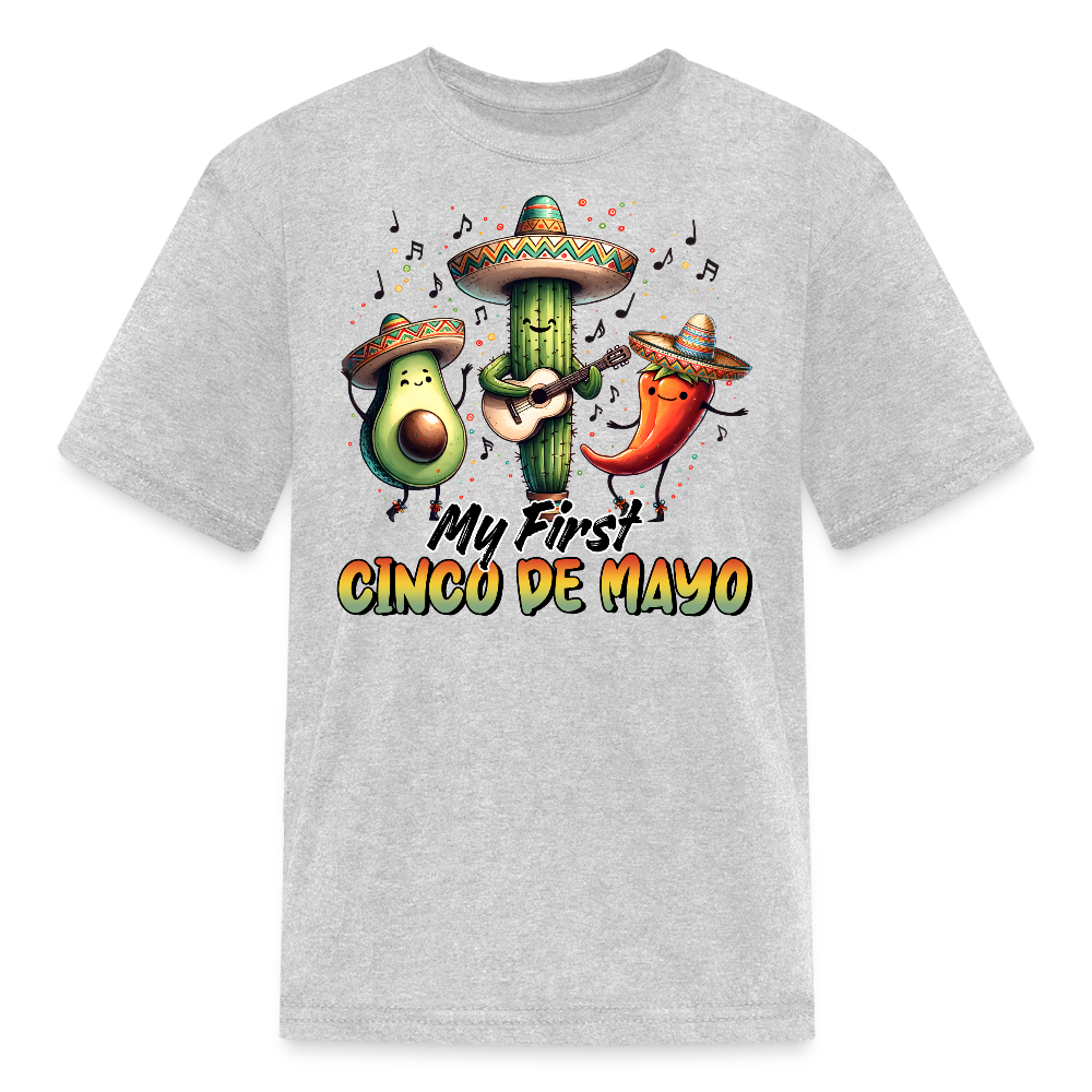 My First Cinco De Mayo Baby Cute Mexican Fiesta T-shirt - heather gray