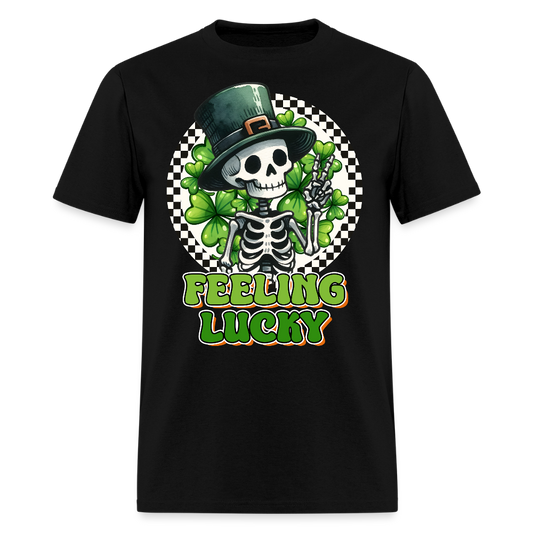 Feeling lucky St Patrick’s Day Skeleton T-shirt - black