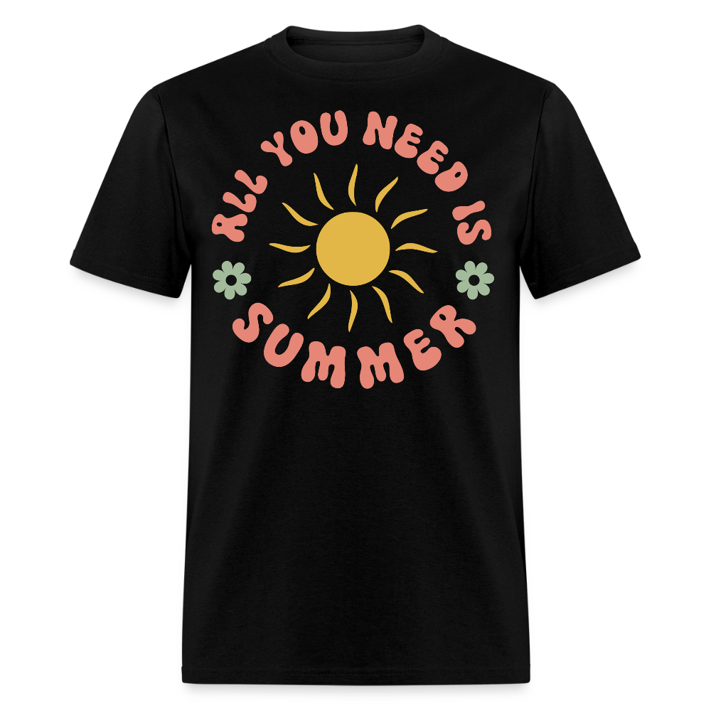 Vintage All You Need Is Summer T-shirt - black
