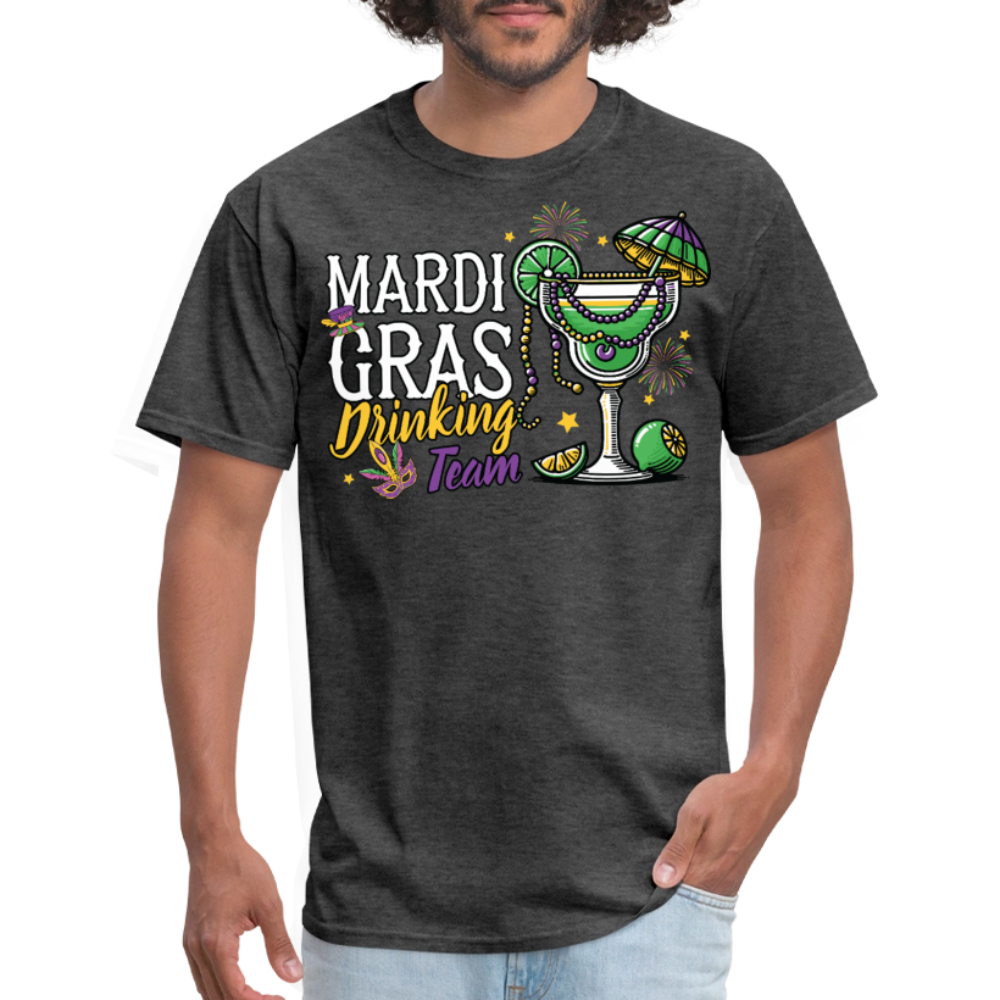 Best Mardi Gras Gifts For Drinkers Mardi Gras Drinking Team T-shirt - heather black