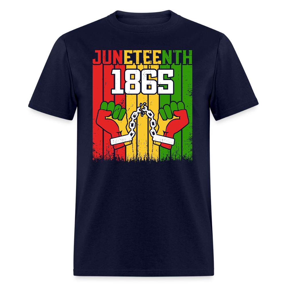 Juneteenth 1865 Shirt Black History Pride Unisex T-shirt - navy