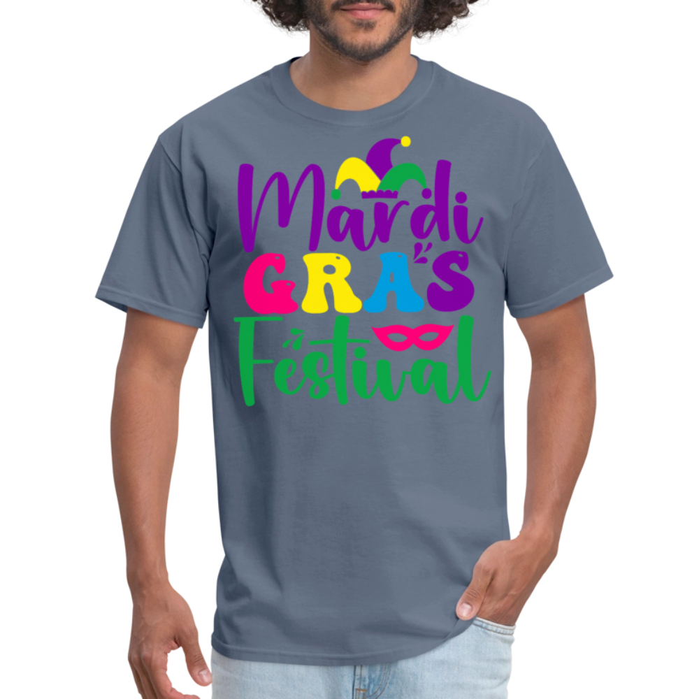 Funny and Stylish Mardi Gras Celebration Unisex T-shirt - denim