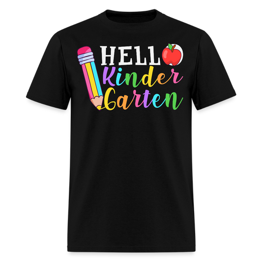 Hello Kindergarten Back To School T-Shirt - black