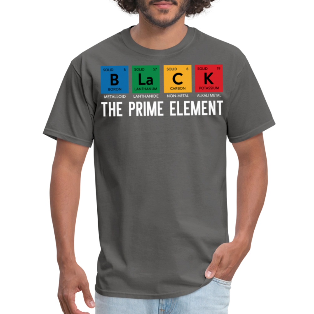 Periodic Table Gift For Black Educators Black Pride Science T-Shirt - charcoal