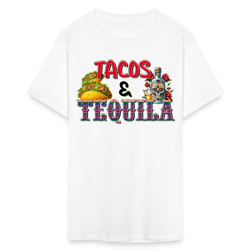 Taco Tuesday And Tequila Drinking Graphic T-shirt - white