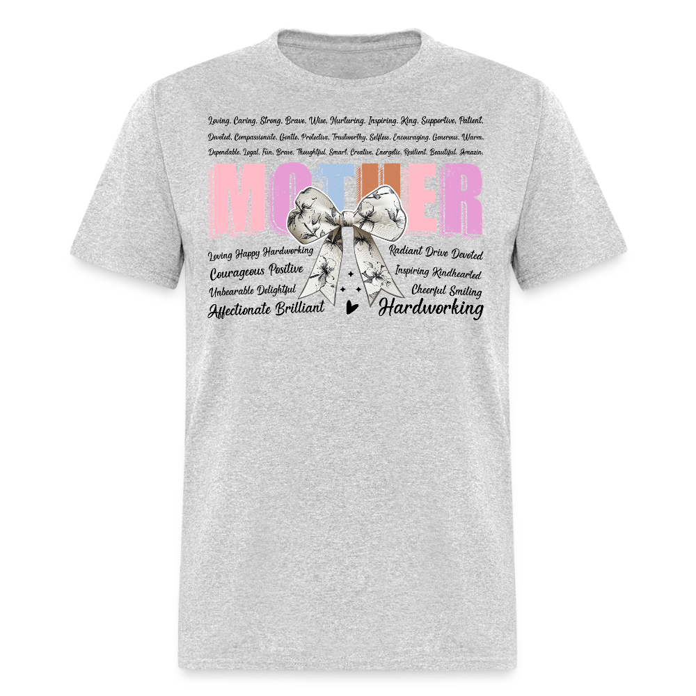 Mother's Day Inspirational Word Art Hardworking Mom T-shirt - heather gray