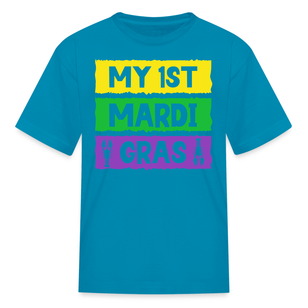 Carnival Kids My First Mardi Gras Baby T-shirt - turquoise