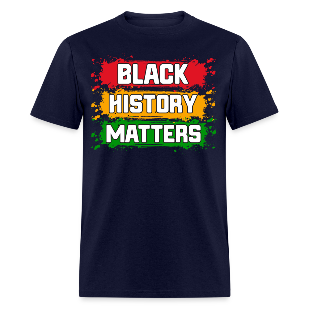 African American Heritage Apparel for Black History Month Unisex T-shirt - navy