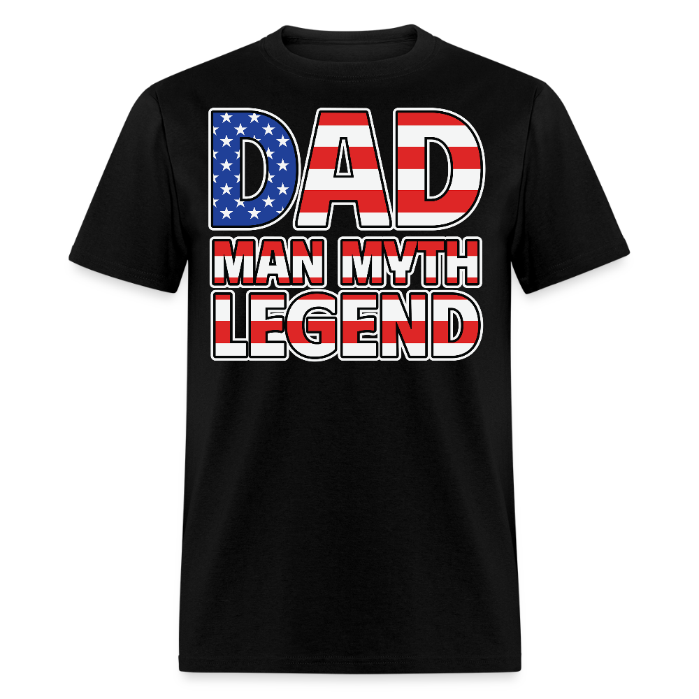 Funny Dad Tee Man Myth Legend T-shirt - black