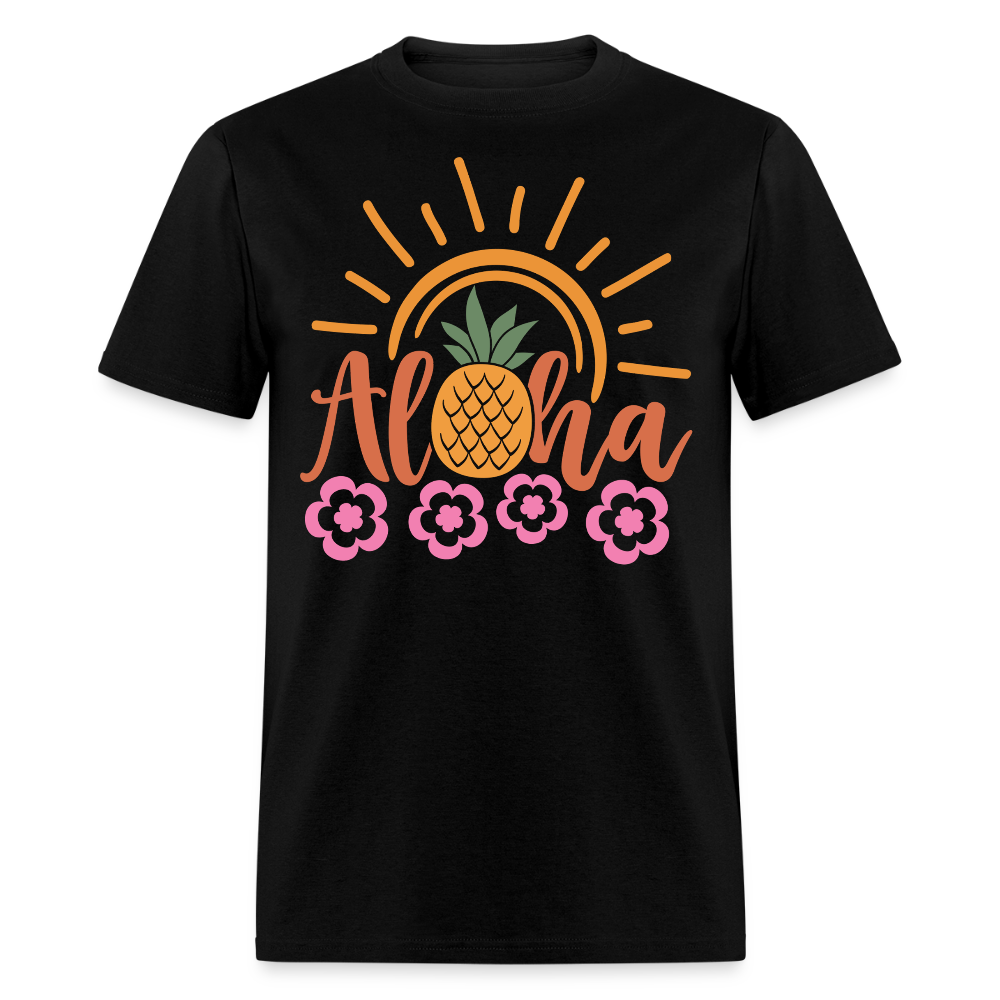 Cute Hawaiian Aloha Summer vacation Hawaii T-shirt - black