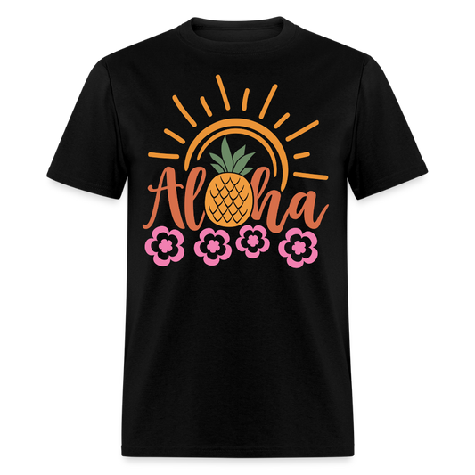 Cute Hawaiian Aloha Summer vacation Hawaii T-shirt - black