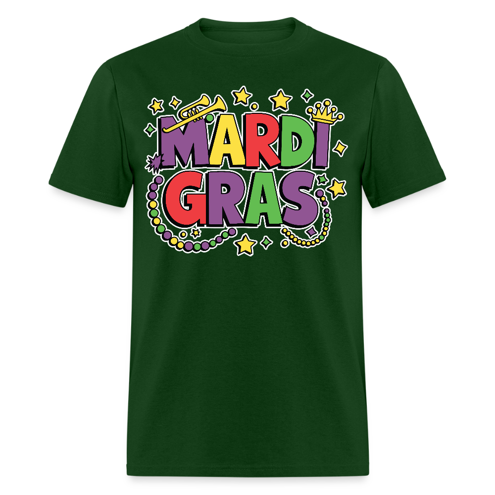 Funny Mardi Gras Shirt For Parade Lovers New Orleans Festival T-shirt - forest green