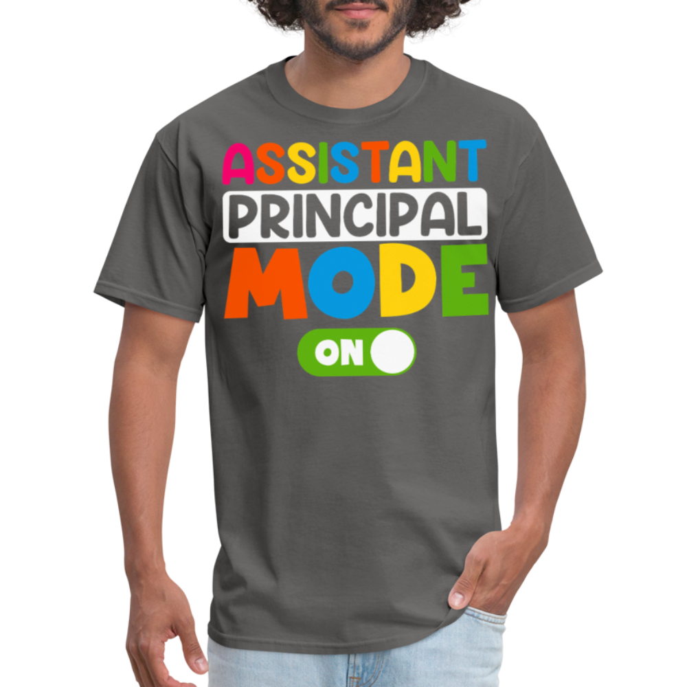 Funny Assistant Principal Shirts For Teachers Principal Mode ON T-shirt - charcoal