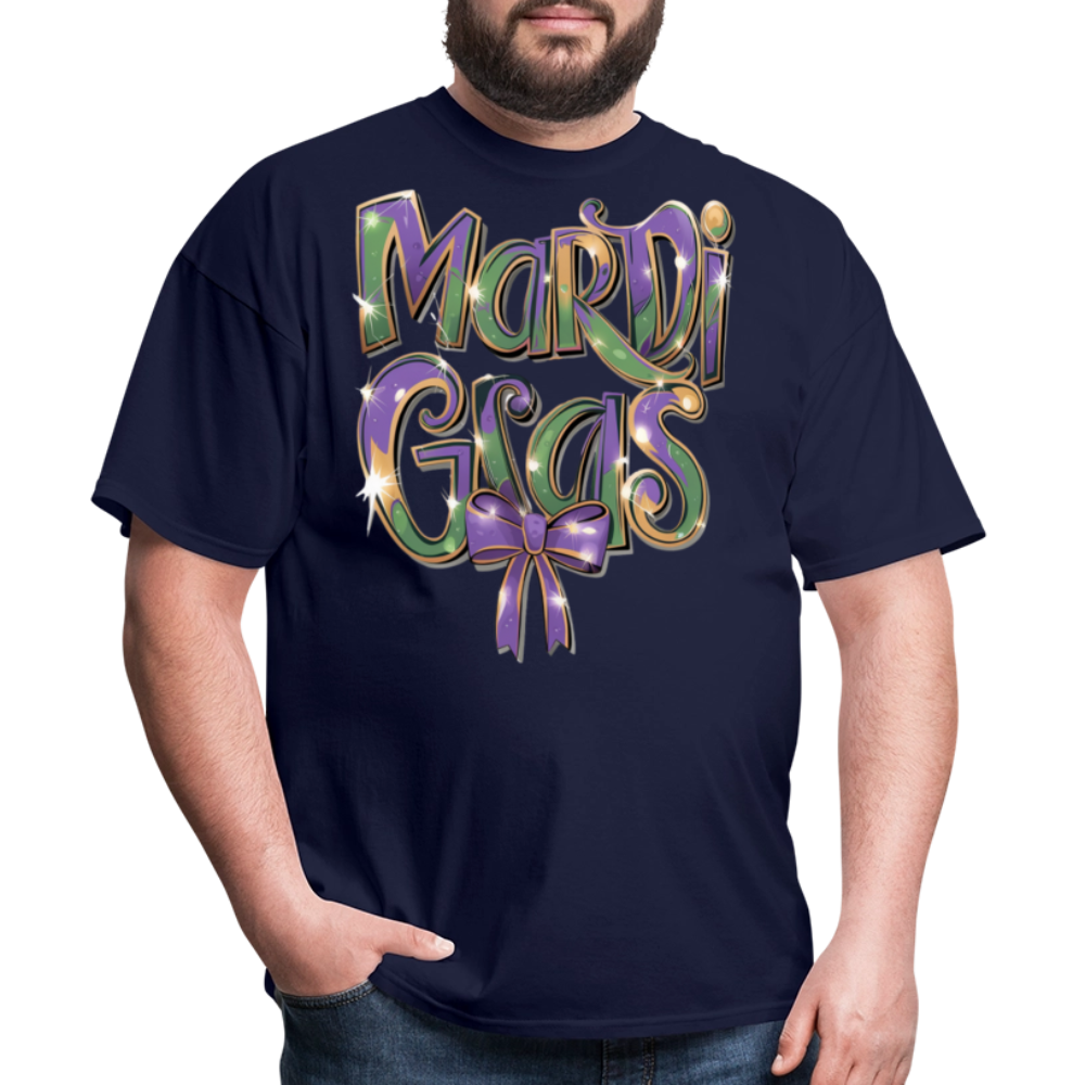 New Orleans Colorful Tee Mardi Gras Festival T-shirt - navy