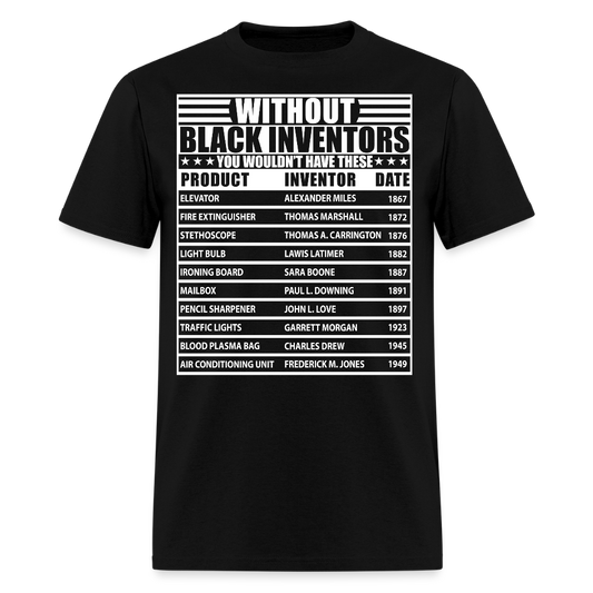 African American Inventors Educational Black History T-Shirt - black