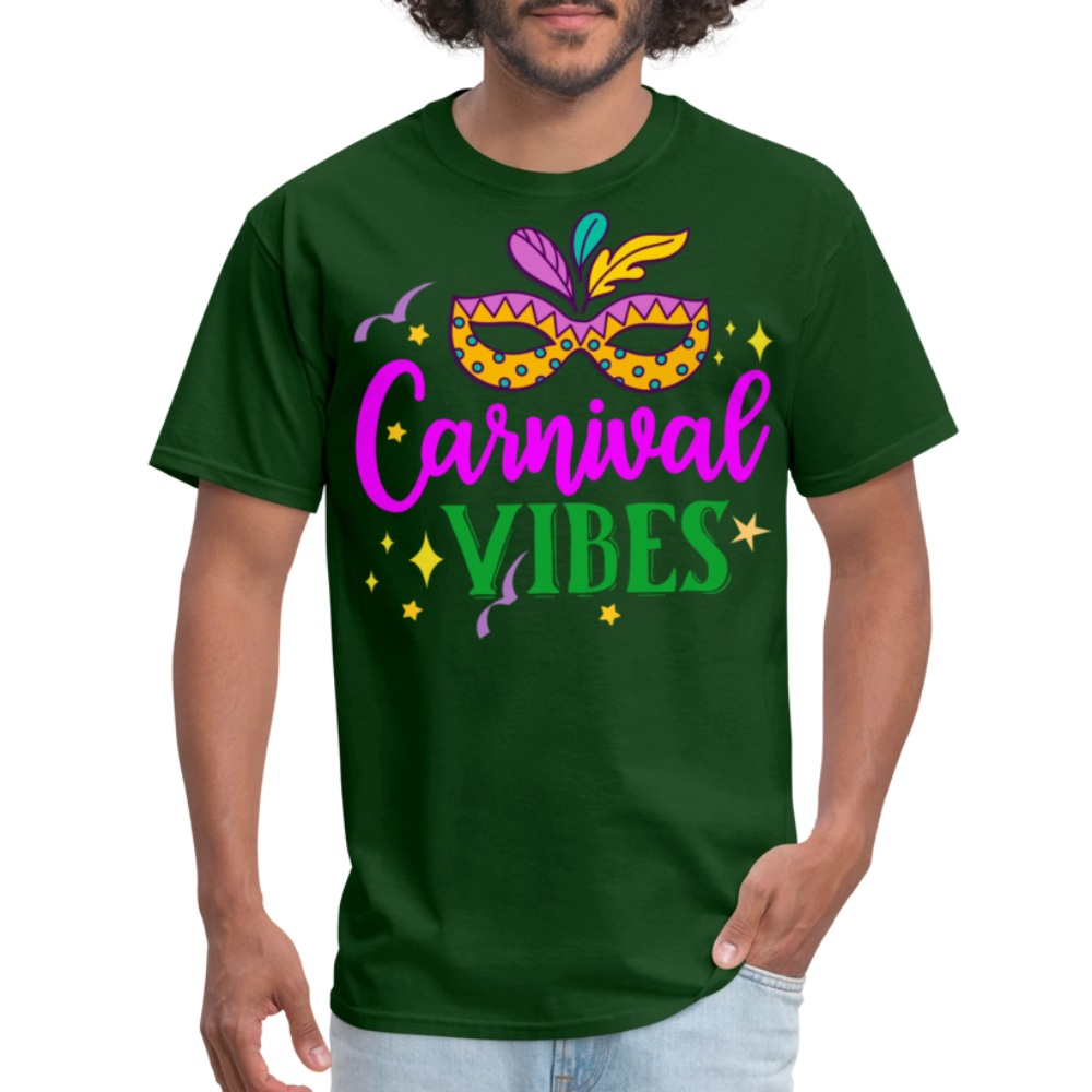 Masquerade Mask Festival Tee Mardi Gras Carnival T-shirt - forest green