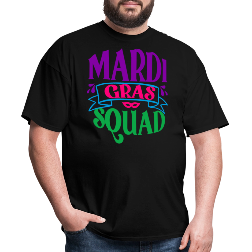 Mardi Gras Squad Matching Unisex T-Shirt - black