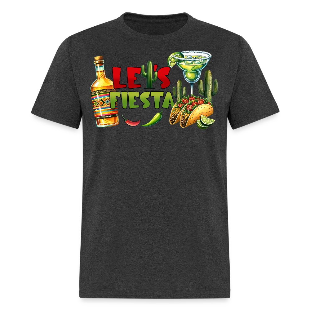 Let’s Fiesta Mexican Celebration Tee Cinco de Mayo Party T-shirt - heather black