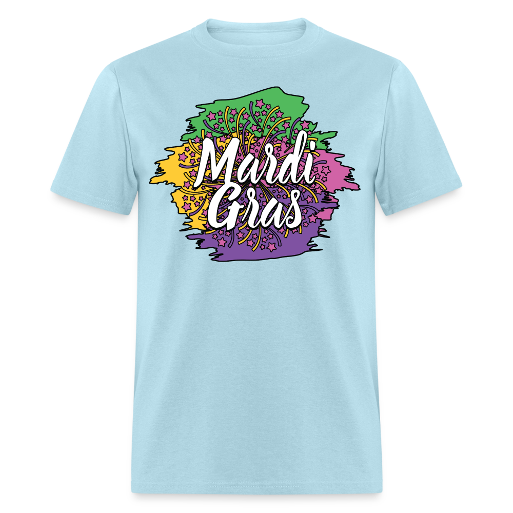 Mardi Gras Graphic Shirt For Men and Women Funny and Trendy Mardi Gras T-Shirt - powder blue