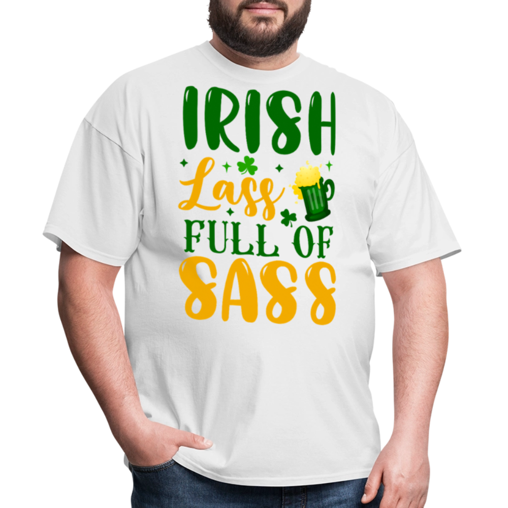 Irish lass St Patrick’s Day Tee Sassy Irish Girl T-shirt - white