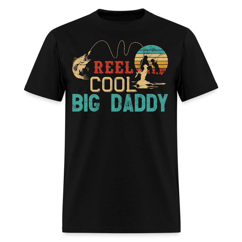 Reel Cool Big Dad Father's Day Gift For Fisherman T-shirt - black