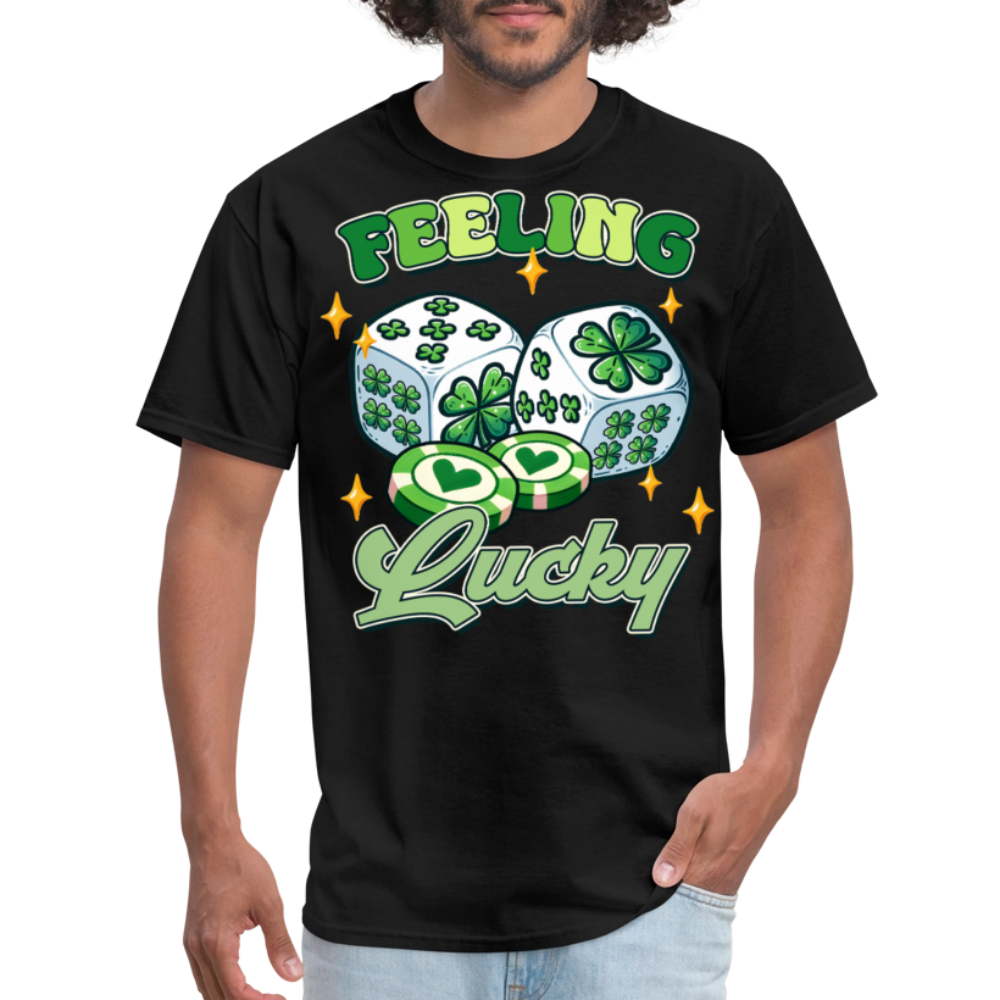 Feeling Lucky Tee For Poker And Slot Players T-shirt - black