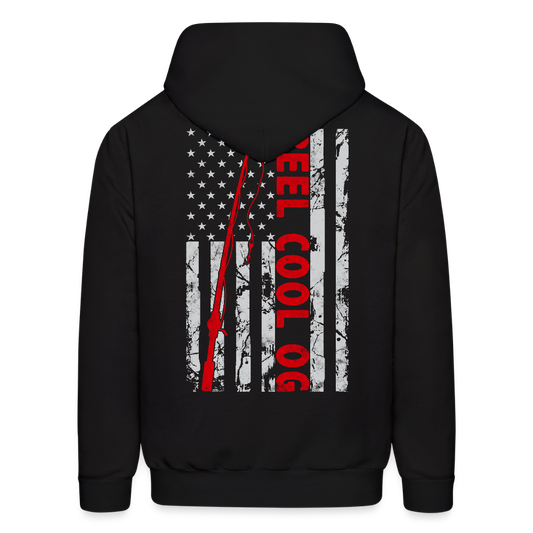 Reel Cool OG Patriotic Fishing Hoodie - black