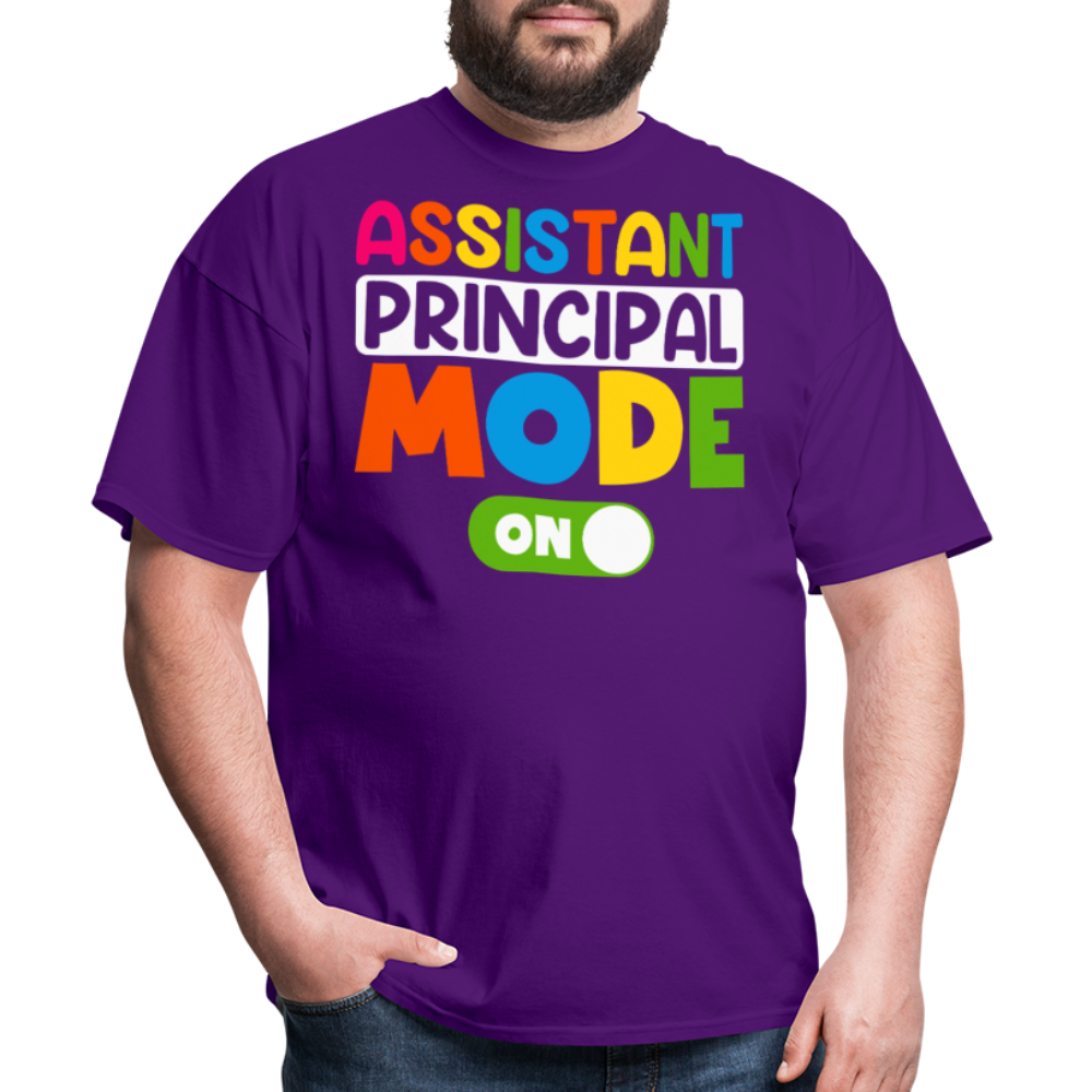 Funny Assistant Principal Shirts For Teachers Principal Mode ON T-shirt - purple