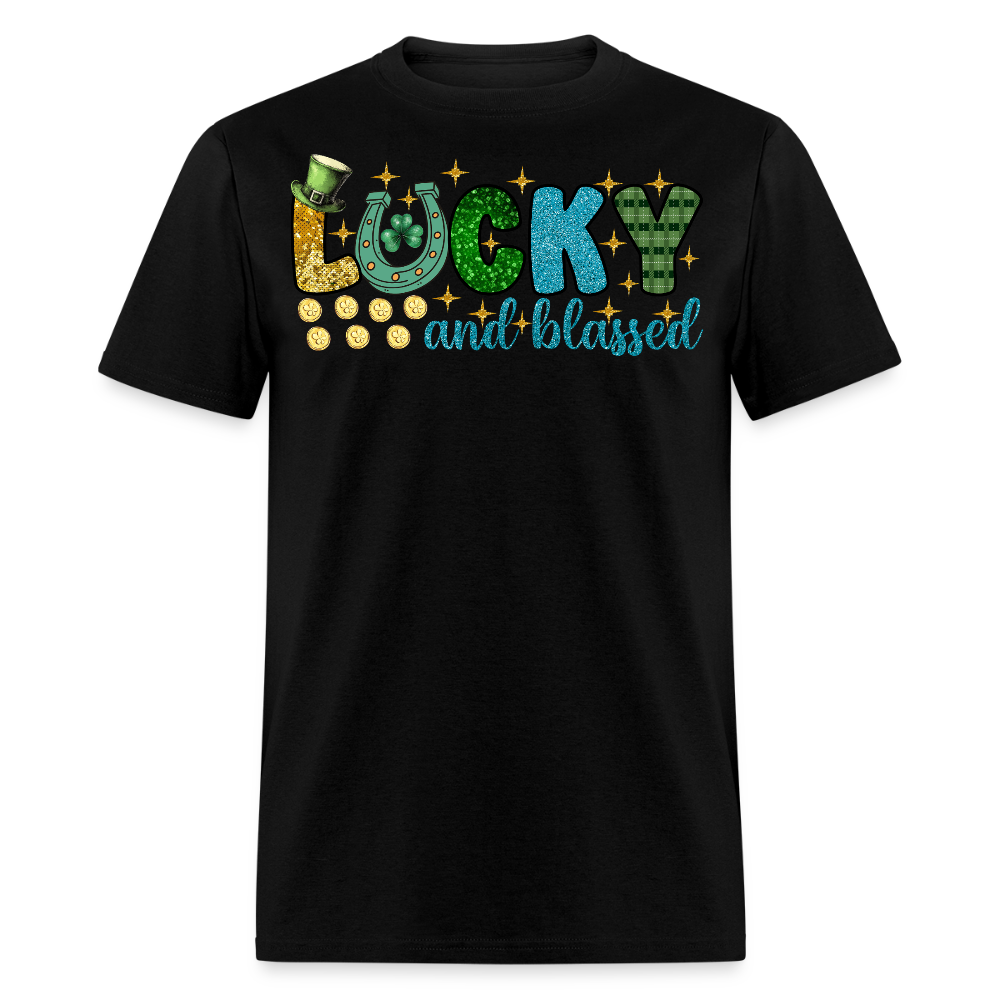 Lucky And Blessed St Patrick’s Day T-shirt - black