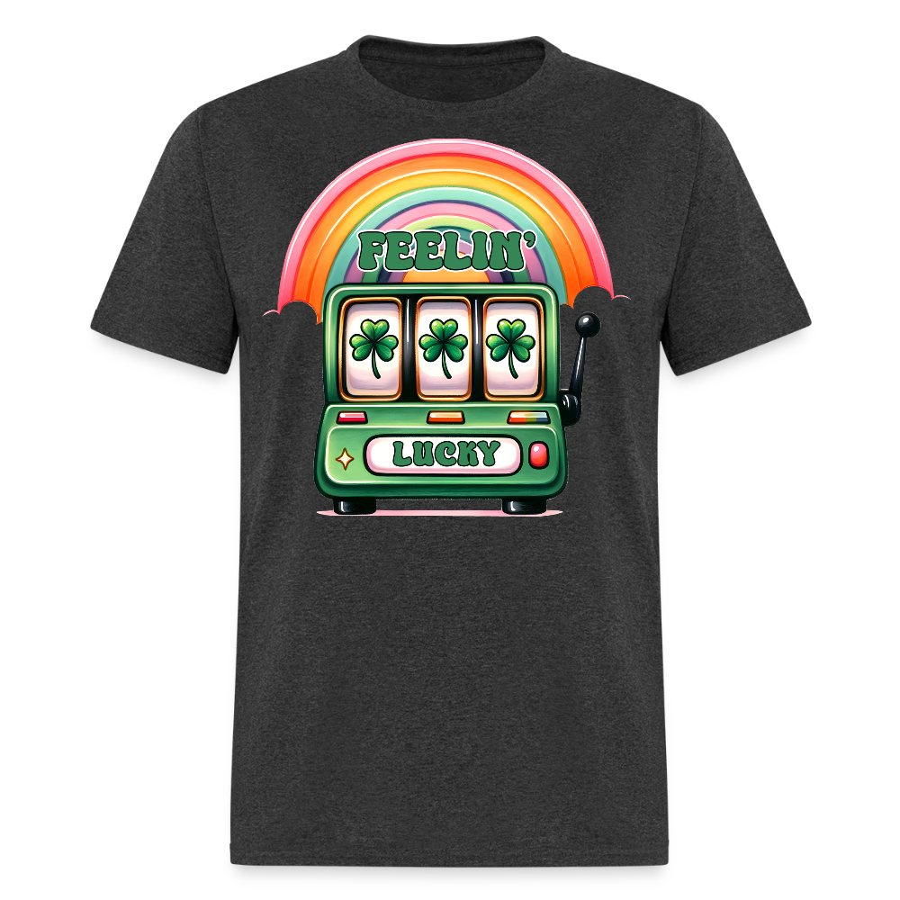 Lucky Slot Machine St Patrick’s Day T-shirt - heather black