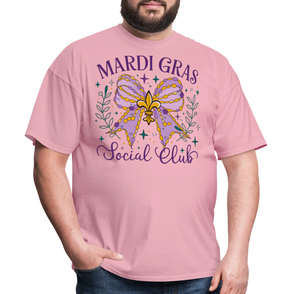 Mardi Gras Social Club  Shirt New Orleans Party Celebration T-Shirt - pink