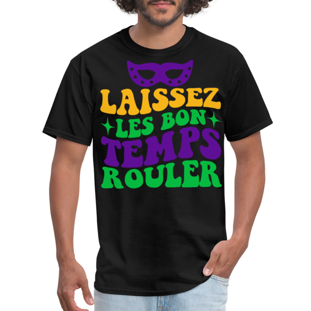 Funny Cajun French Celebration Tee Laissez Les Bon Temps Rouler T-shirt - black