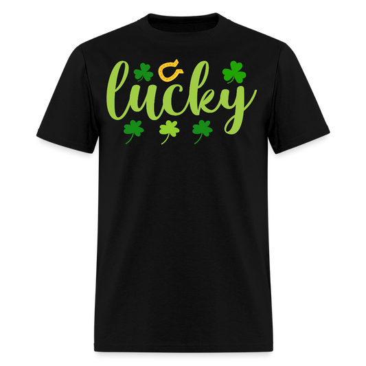Irish Shamrock Lucky Tee St. Patrick’s Day Lucky Tee For Women T-shirt - black