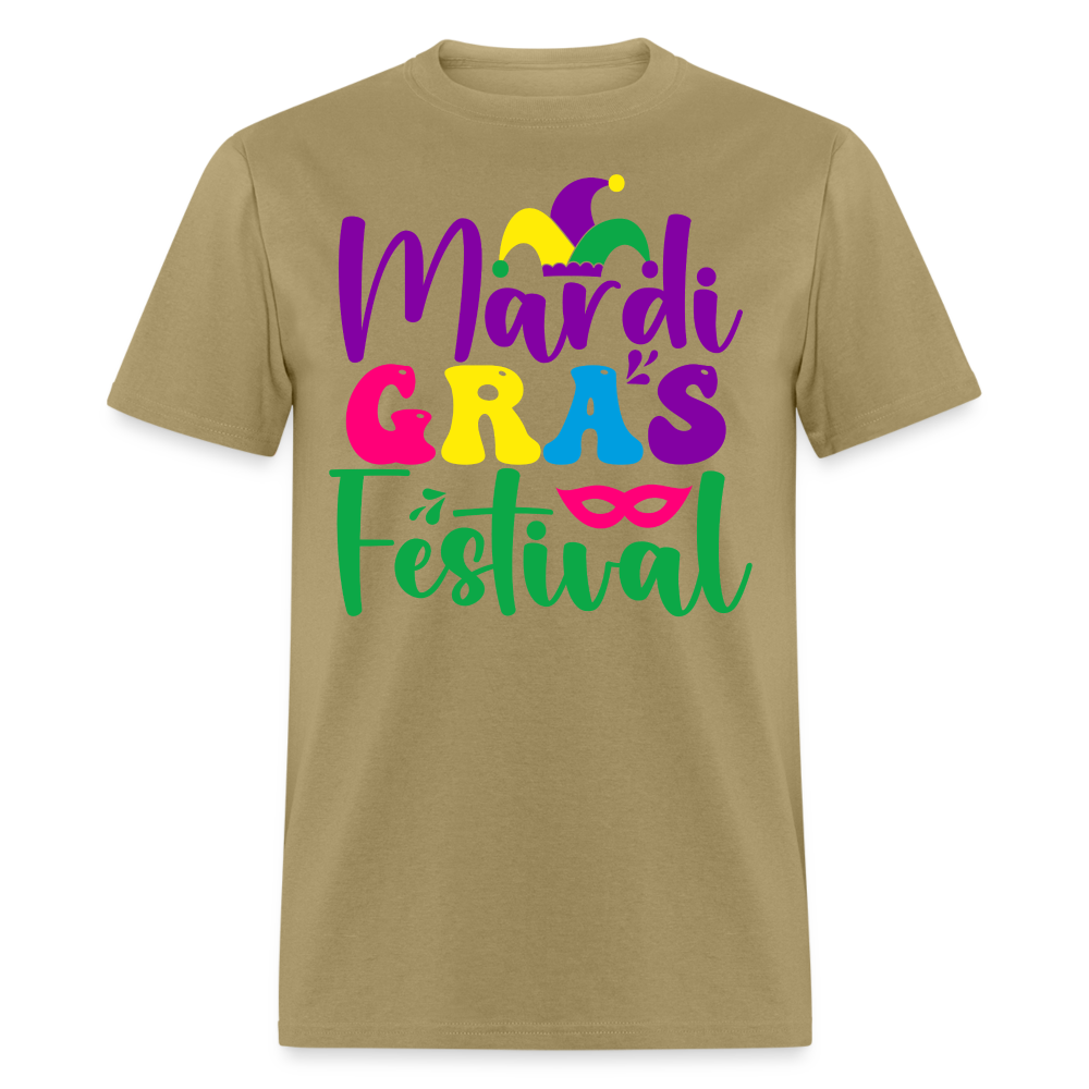 Funny and Stylish Mardi Gras Celebration Unisex T-shirt - khaki