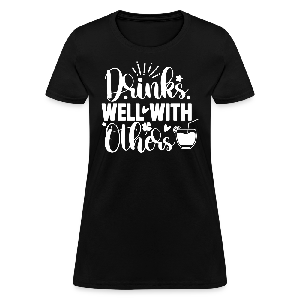 Humorous Ladies' Social Drinking Tee – Perfect Gift Idea - black