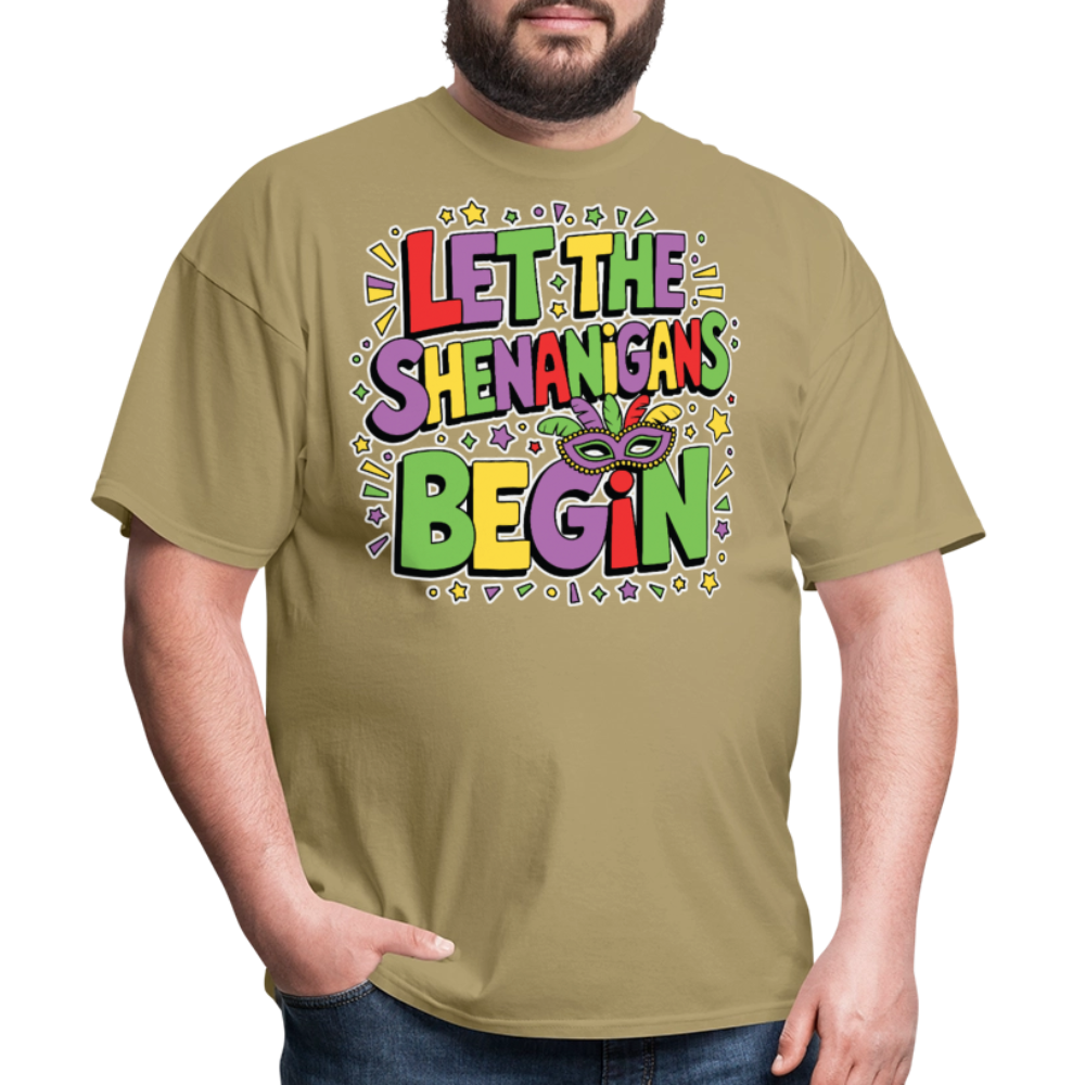 Masquerade Theme Party Outfit Let the Shenanigans Begin Classic T-Shirt - khaki