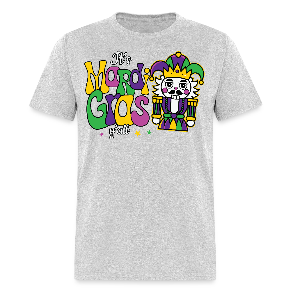 New Orleans festival Tee Mardi Gras jester T-shirt - heather gray