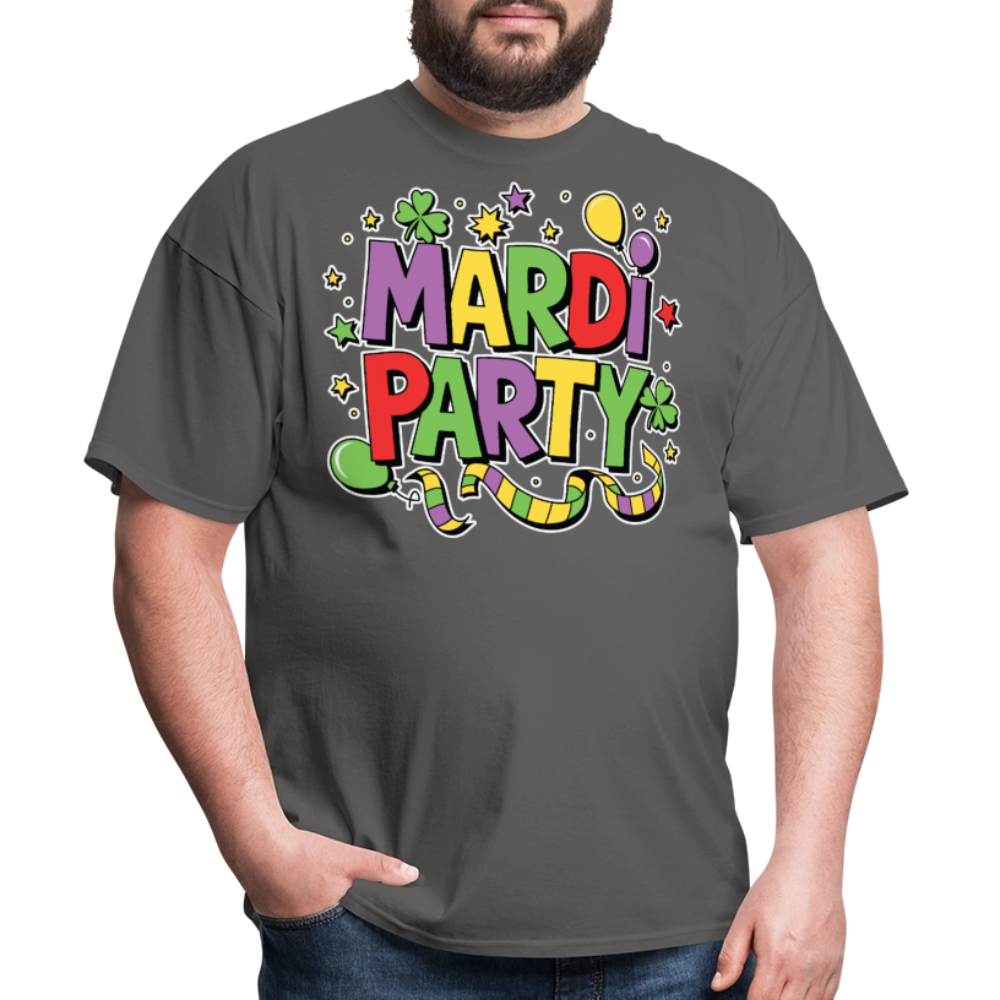 Mardi Gras Party Shirt For Men and Women New Orleans Festival T-shirt - charcoal