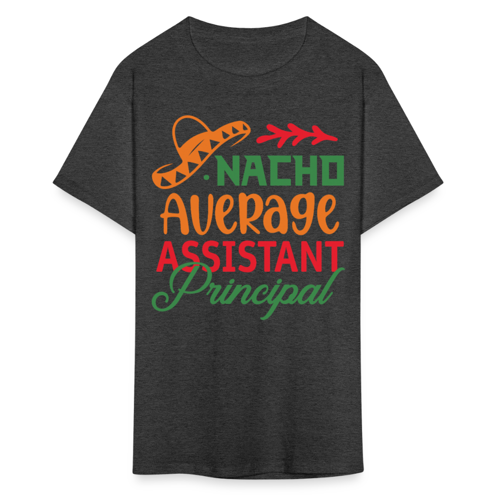 Nacho Average Assistant Principal Gift T-shirt - heather black